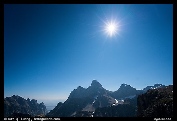 Sun above the Tetons. Grand Teton National Park (color)