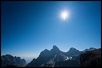 Sun above the Tetons. Grand Teton National Park ( color)