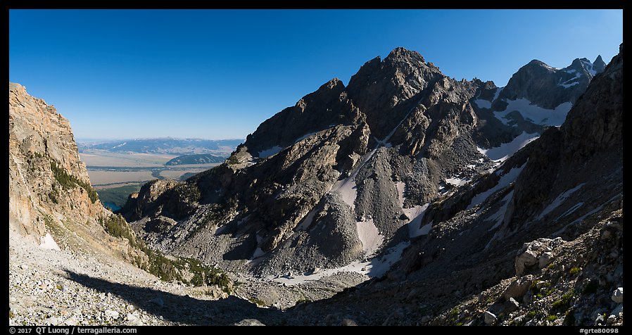 Garnet Canyon and Middle Teton. Grand Teton National Park (color)