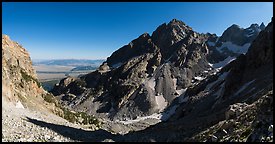 Garnet Canyon and Middle Teton. Grand Teton National Park (Panoramic color)