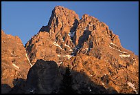 Tetons summit at sunset seen from the North. Grand Teton National Park ( color)