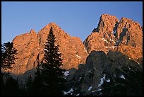 Mt Owen and Tetons at sunset seen from the North. Grand Teton National Park ( color)