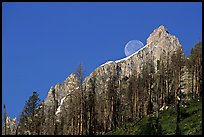 Moon and Grand Teton. Grand Teton National Park ( color)