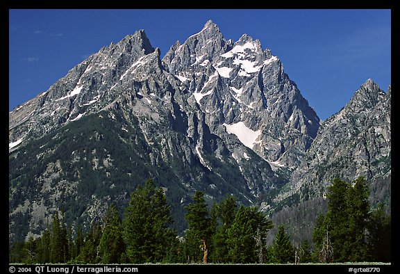 Cathedral group, morning. Grand Teton National Park (color)