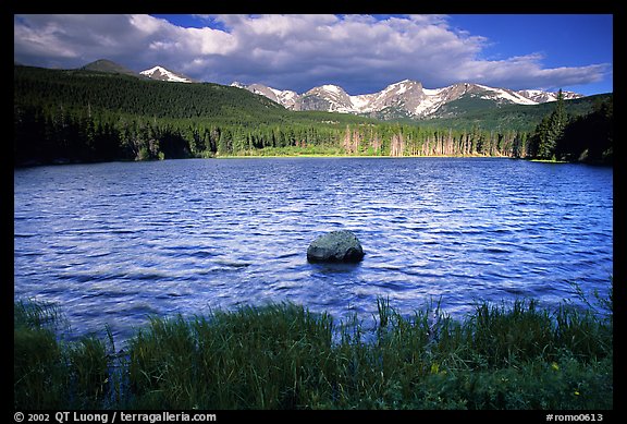 Windy morning, Sprague Lake. Rocky Mountain National Park, Colorado, USA.