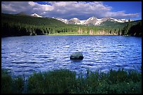 Windy morning, Sprague Lake. Rocky Mountain National Park, Colorado, USA.