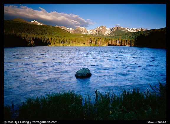 Windy morning, Sprague Lake. Rocky Mountain National Park (color)