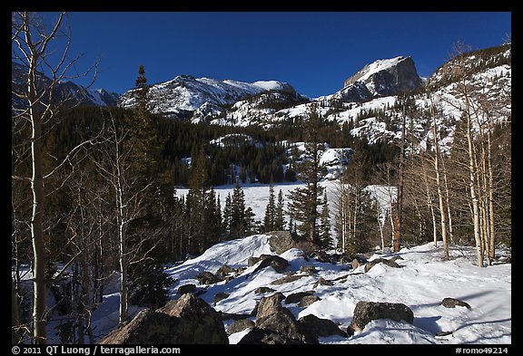 Bear Lake in winter. Rocky Mountain National Park (color)