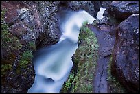 Creek in narrow gorge below Adams Falls. Rocky Mountain National Park, Colorado, USA.