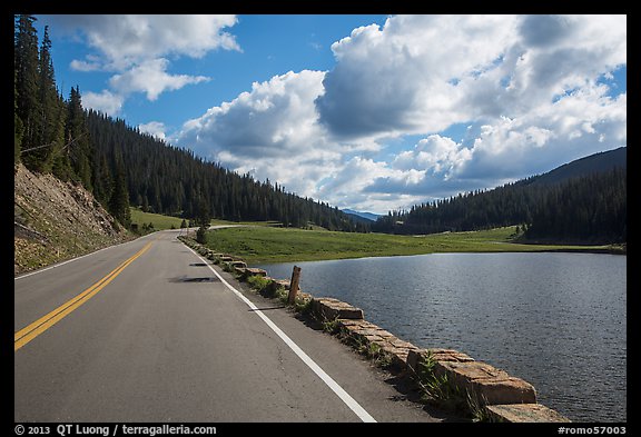 Trail Ridge Road and Poudre Lake. Rocky Mountain National Park, Colorado, USA.