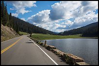 Trail Ridge Road and Poudre Lake. Rocky Mountain National Park, Colorado, USA.