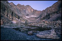 Longs Peak above Chasm Lake at twilight. Rocky Mountain National Park ( color)