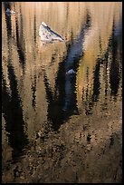 Reflections and rocks, Chasm Lake. Rocky Mountain National Park, Colorado, USA. (color)