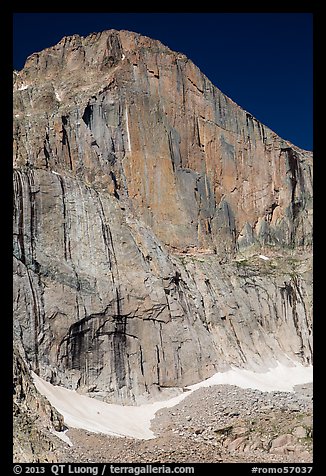 Diamond Face, Longs Peak. Rocky Mountain National Park (color)
