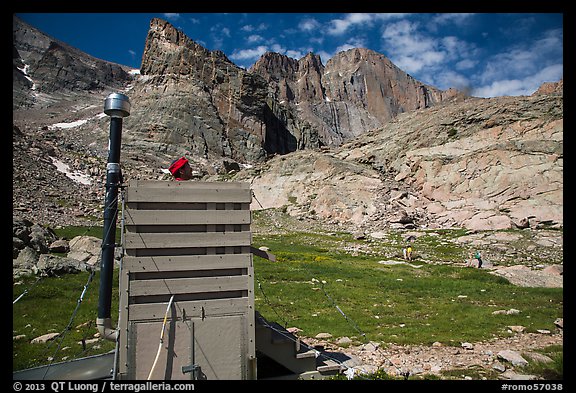 Open air toilet. Rocky Mountain National Park (color)