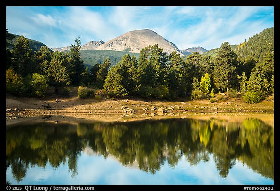 Copeland Lake and Mount Copeland. Rocky Mountain National Park (color)