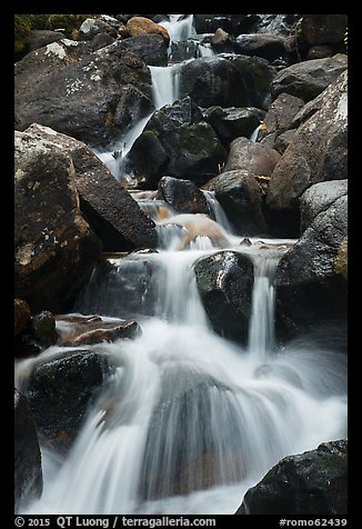 Calypso Cascades detail. Rocky Mountain National Park (color)