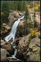 Alberta Falls in autumn. Rocky Mountain National Park ( color)