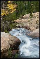 Brink of Alberta Falls. Rocky Mountain National Park, Colorado, USA.