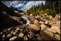 Stream cascading over Alluvial Fan and boulders. Rocky Mountain National Park ( color)
