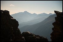 Longs Peak framed by Rock Cut at night. Rocky Mountain National Park ( color)