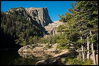 Hallet Peak rising above Dream Lake. Rocky Mountain National Park ( color)