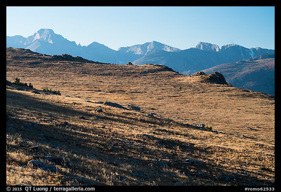 Shadows over tundra and Continental Divide. Rocky Mountain National Park (color)