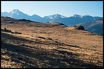 Shadows over tundra and Continental Divide. Rocky Mountain National Park ( color)