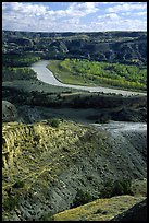 Little Missouri river and badlands at River bend. Theodore Roosevelt National Park ( color)