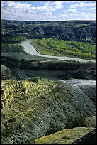 Little Missouri river and badlands at River bend. Theodore Roosevelt National Park ( color)