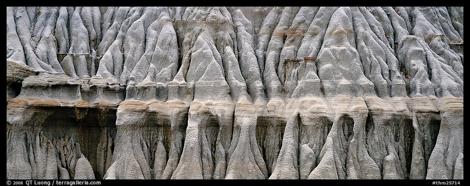 Eroded mudstone. Theodore Roosevelt  National Park (color)