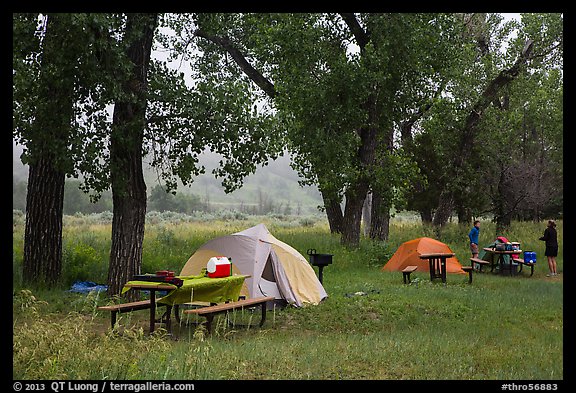 Cottonwood Campground. Theodore Roosevelt National Park, North Dakota, USA.