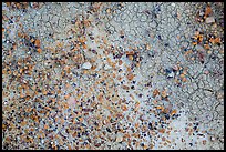 Close-up of Scoria rocks and clay. Theodore Roosevelt National Park, North Dakota, USA.