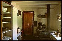 Kitchen of Roosevelt's Maltese Cross Cabin. Theodore Roosevelt National Park, North Dakota, USA.