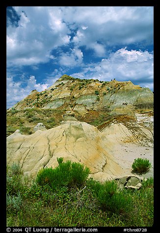 Colorfull badlands, North Unit. Theodore Roosevelt National Park (color)