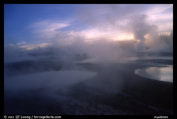 Thermal activity at Norris geyser basin. Yellowstone National Park (color)