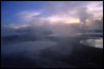 Thermal activity at Norris geyser basin. Yellowstone National Park, Wyoming, USA.