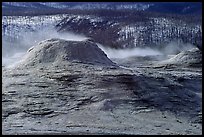 Geyser cone in Upper geyser basin. Yellowstone National Park ( color)