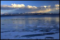 Ice on Yellowstone lake. Yellowstone National Park, Wyoming, USA. (color)