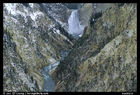 Grand Canyon of Yellowstone and Lower Falls. Yellowstone National Park, Wyoming, USA.