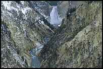 Grand Canyon of Yellowstone and Lower Falls. Yellowstone National Park, Wyoming, USA.