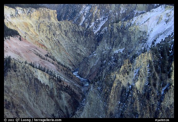 River gorge, Grand Canyon of Yellowstone. Yellowstone National Park (color)