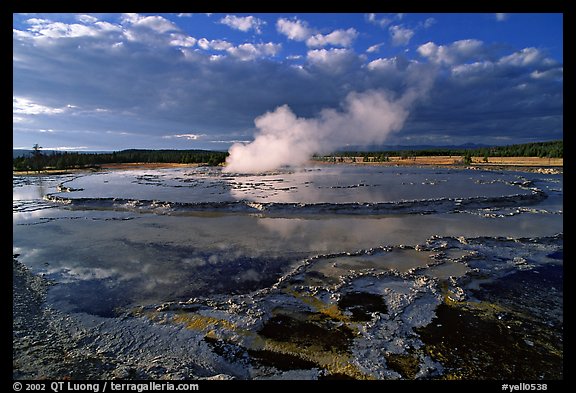 Great Fountain geyser. Yellowstone National Park (color)