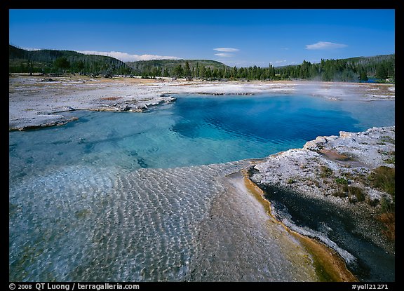 Sapphire Pool, afternoon. Yellowstone National Park, Wyoming, USA.