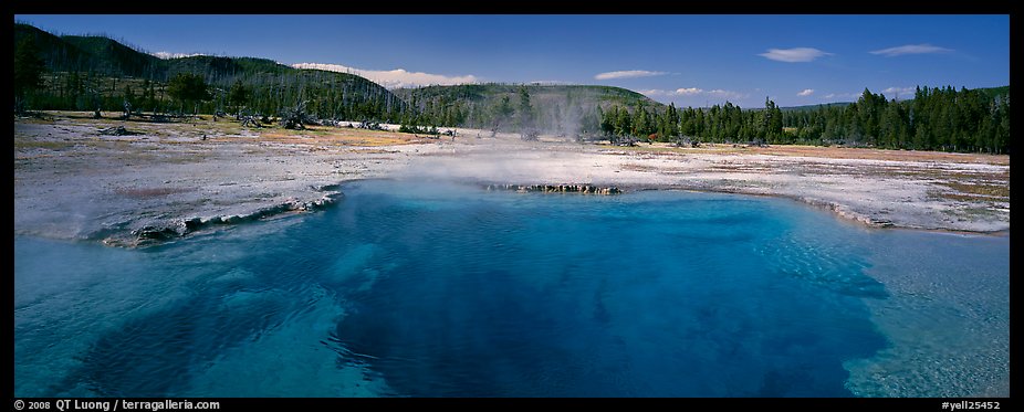 Thermal scenery with hot springs. Yellowstone National Park (color)
