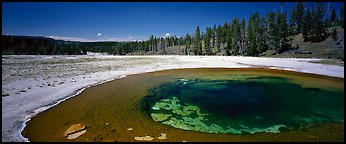 Landscape with thermal pool. Yellowstone National Park, Wyoming, USA.