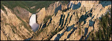 Yellowstone canyon and waterfall. Yellowstone National Park, Wyoming, USA.