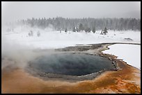 Crested Pool in winter. Yellowstone National Park, Wyoming, USA.