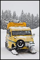 Bombardier snow bus. Yellowstone National Park, Wyoming, USA.