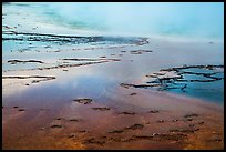 Bacterial mats, Grand Prismatic Springs. Yellowstone National Park ( color)